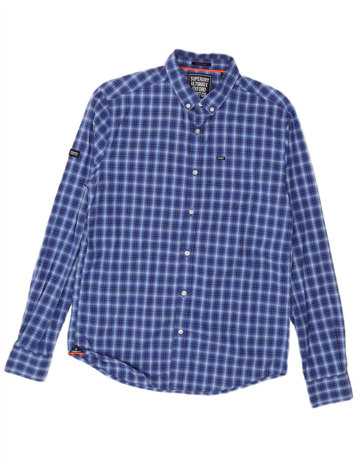 Superdry Mens Regular Fit Shirt Medium Blue Check