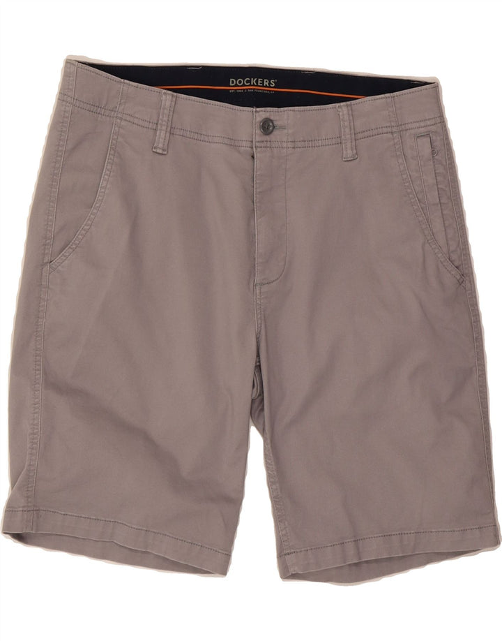 DOCKERS Mens Casual Shorts W34 Large Grey Cotton Vintage Dockers and Second-Hand Dockers from Messina Hembry 