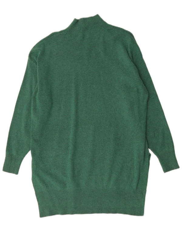 Marks & Spencer Womens Oversized Jumper Dress UK 16 Large Green Viscose
