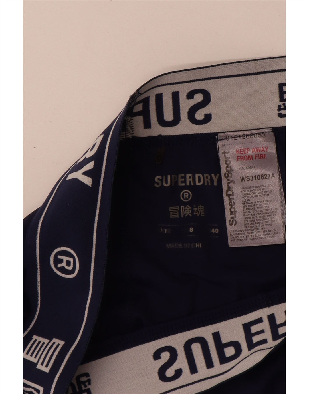 Superdry Womens Graphic Leggings UK 12 Medium  Navy Blue Polyester