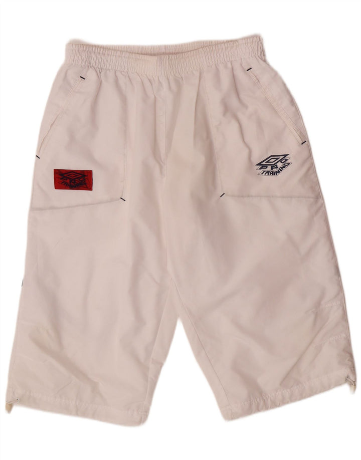 UMBRO Mens Bermuda Sport Shorts UK 38/40 Medium  White Polyester