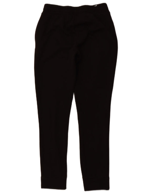 PUMA Mens Tracksuit Trousers Small  Black Cotton