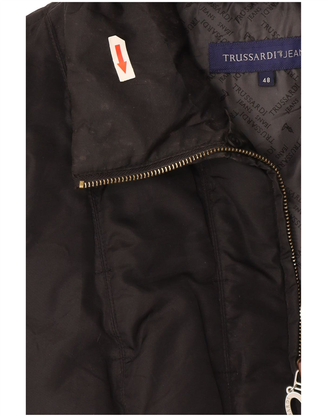 Trussardi Womens Padded Jacket IT 48 XL Black Polyamide