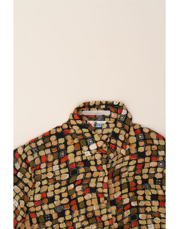 VINTAGE Womens Shirt Blouse UK 16 Large Multicoloured Spotted Vintage Vintage and Second-Hand Vintage from Messina Hembry 