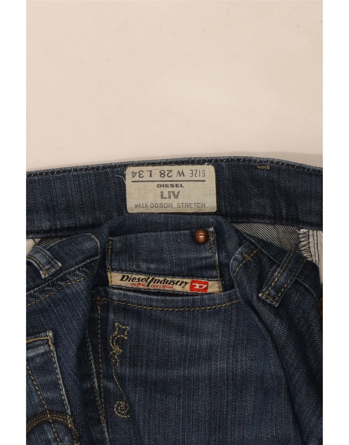 DIESEL Womens Liv Slim Jeans W28 L30 Blue Cotton