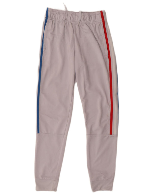 Adidas Boys Tracksuit Trousers Joggers 12-13 Years  Grey Polyester