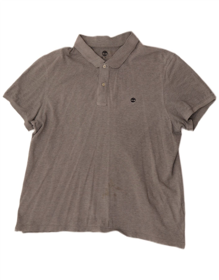 Timberland Mens Polo Shirt XL Grey Cotton