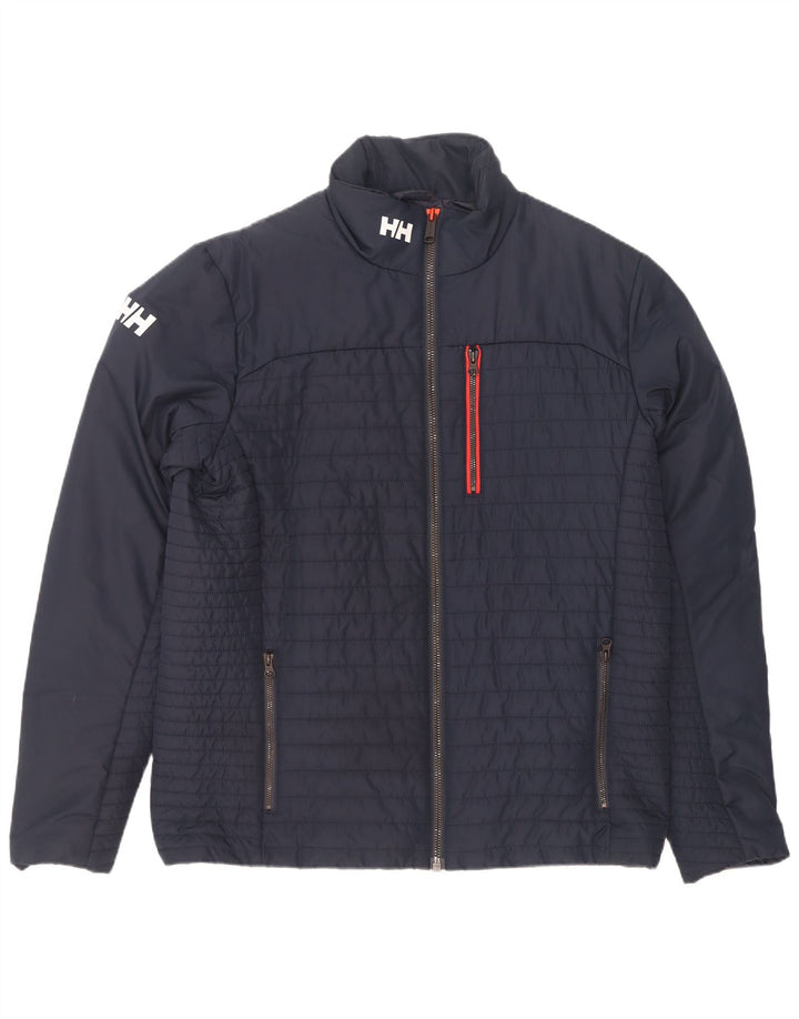 Helly Hansen Mens Graphic Padded Jacket UK 42 XL Navy Blue Polyester