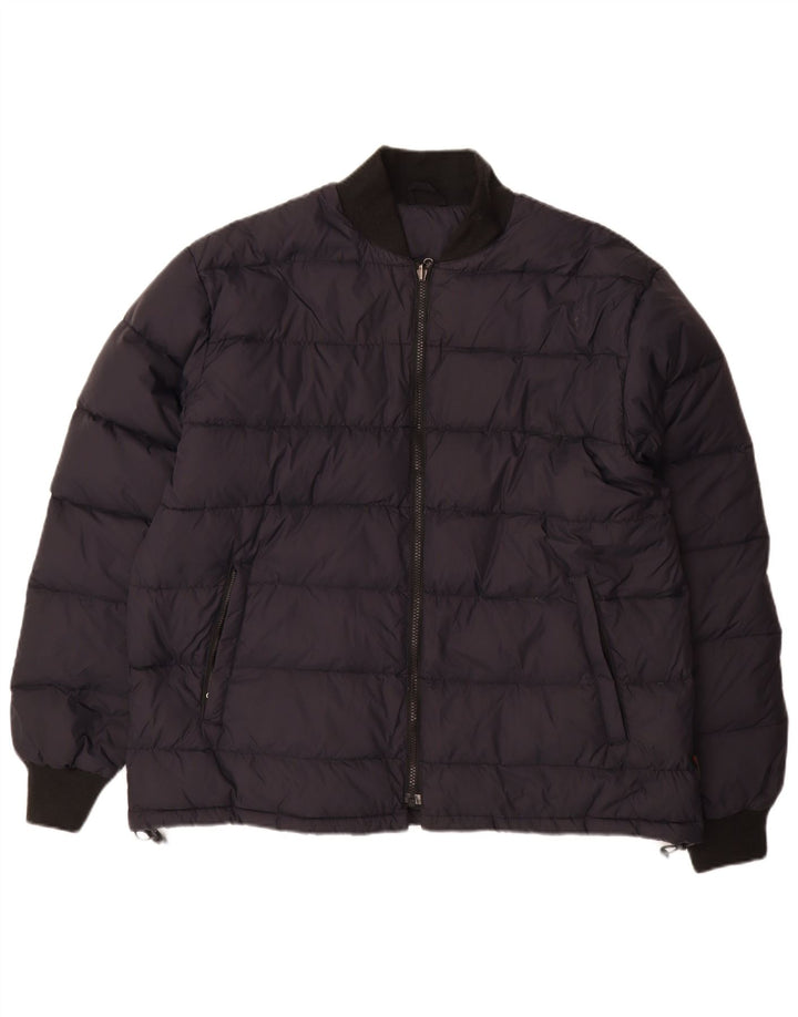INVICTA Mens Padded Jacket UK 42 XL Navy Blue Polyamide