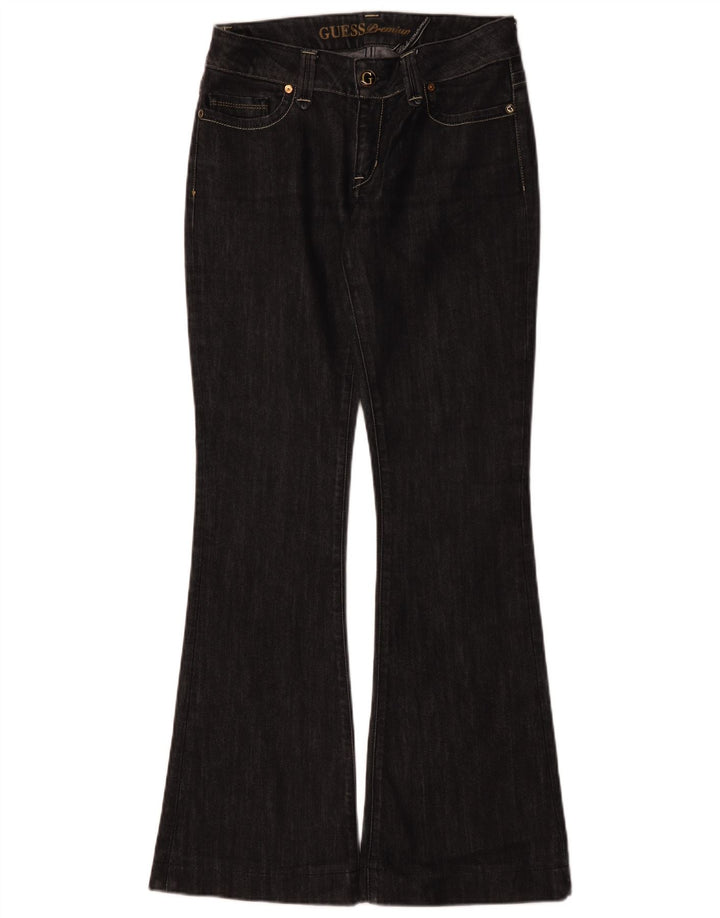 Guess Womens Flared Jeans W29 L32 Black Cotton