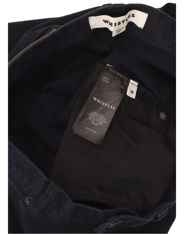 WHISTLE Womens Skinny Jeans W28 L29 Navy Blue Cotton