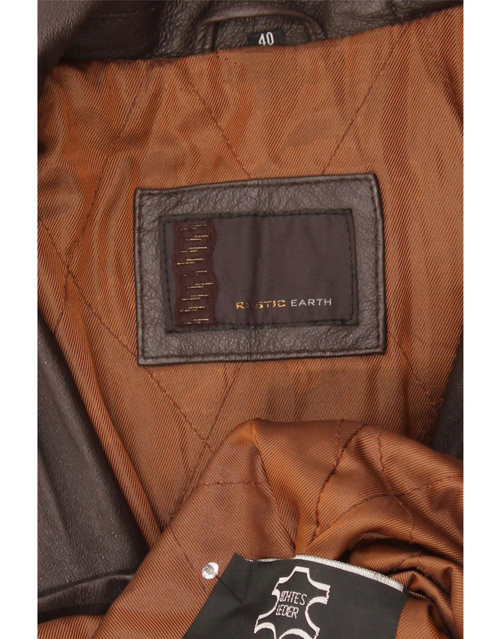 Vintage Mens Leather Jacket UK 40 Large Brown Leather