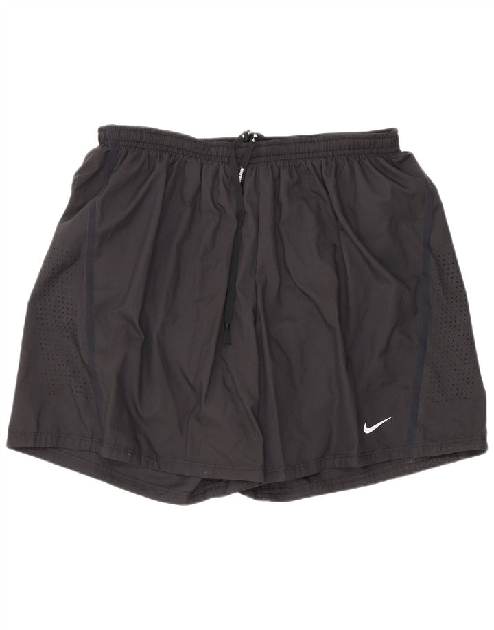 Nike Womens Dri Fit Sport Shorts Large Black Polyester