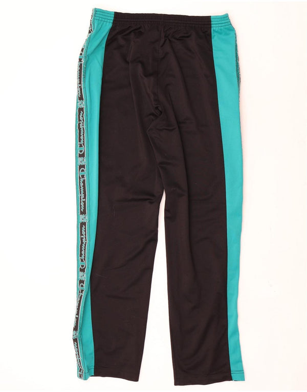 Champion Mens Graphic Tracksuit Trousers Large  Black Colourblock Polyester