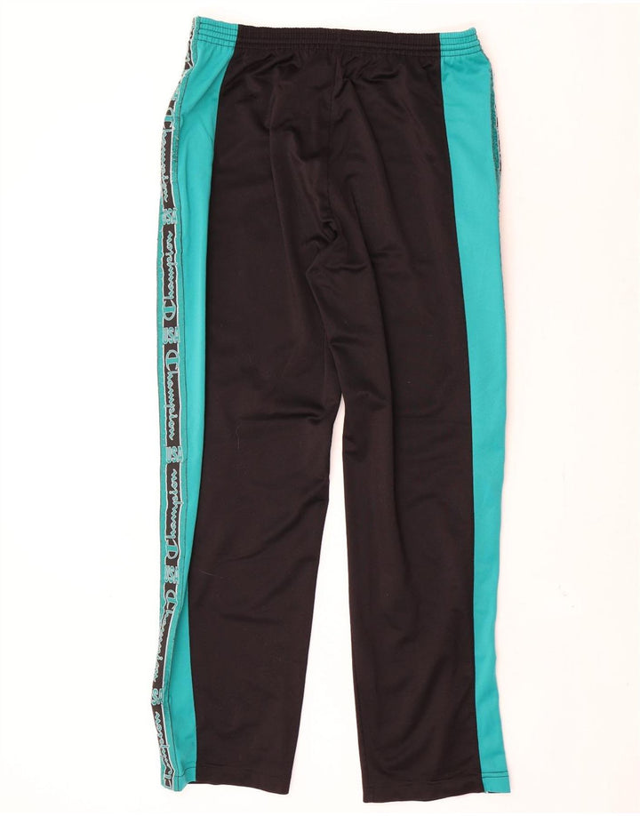 Champion Mens Graphic Tracksuit Trousers Large  Black Colourblock Polyester