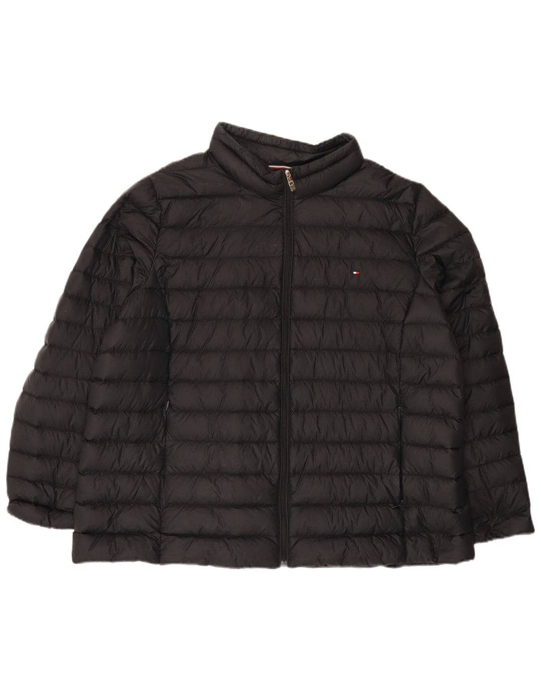 Tommy Hilfiger Womens Padded Jacket UK 20 2XL Black Polyamide