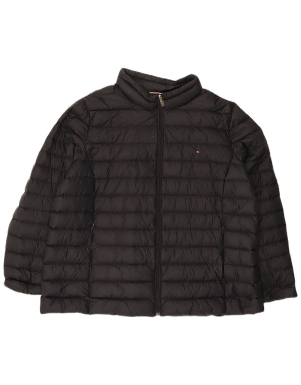 Tommy Hilfiger Womens Padded Jacket UK 20 2XL Black Polyamide