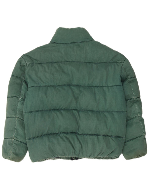 Tommy Hilfiger Mens Padded Jacket UK 38 Medium Green Cotton