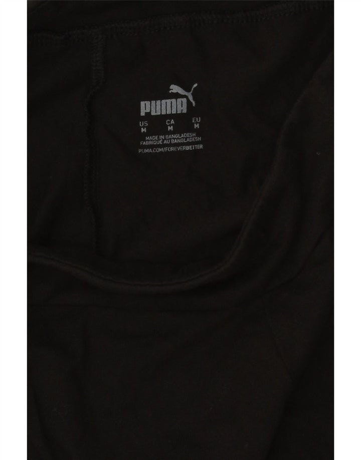 Puma Womens Graphic Leggings UK 12 Medium Black Cotton