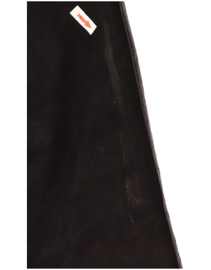 Skinni Womens Oversized Shearling Coat IT 40 Small Black Shearling