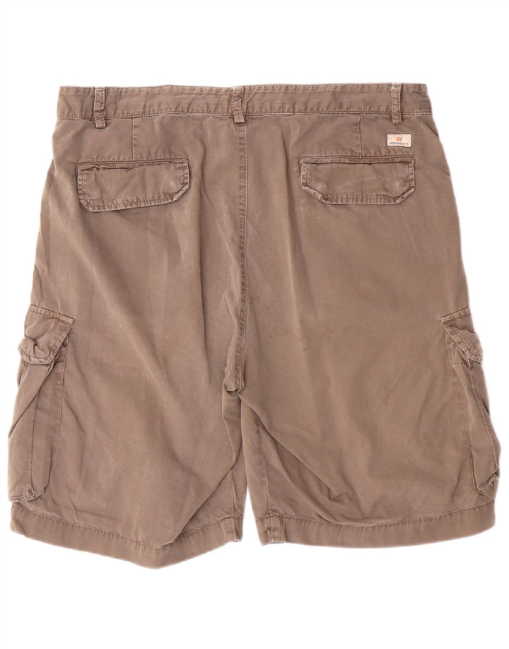 40Weft Mens Cargo Shorts W36 Large  Grey Cotton