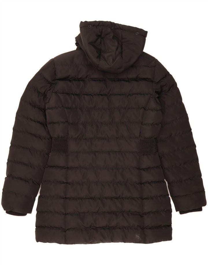 KANGOL Womens Hooded Padded Jacket UK 8 Small  Black Polyester Vintage Kangol and Second-Hand Kangol from Messina Hembry 