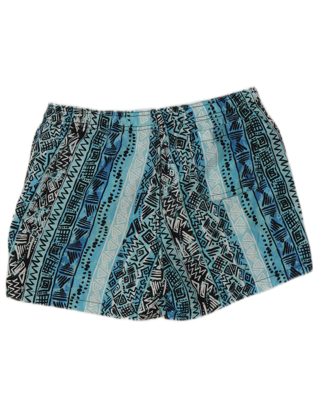 Maui and Sons Mens Swimming Shorts Small Blue Geometric Polyester