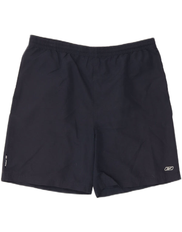 Reebok Mens Sport Shorts XL Navy Blue Polyester