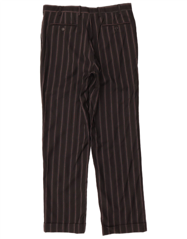 PAL ZILERI Mens 3 Button 2 Piece Suit IT 50 Large W34 L33 Black Striped