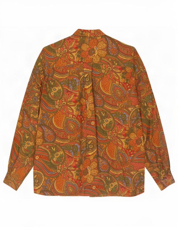 Vintage Womens Oversized Shirt EU 40 Medium Multicoloured Paisley