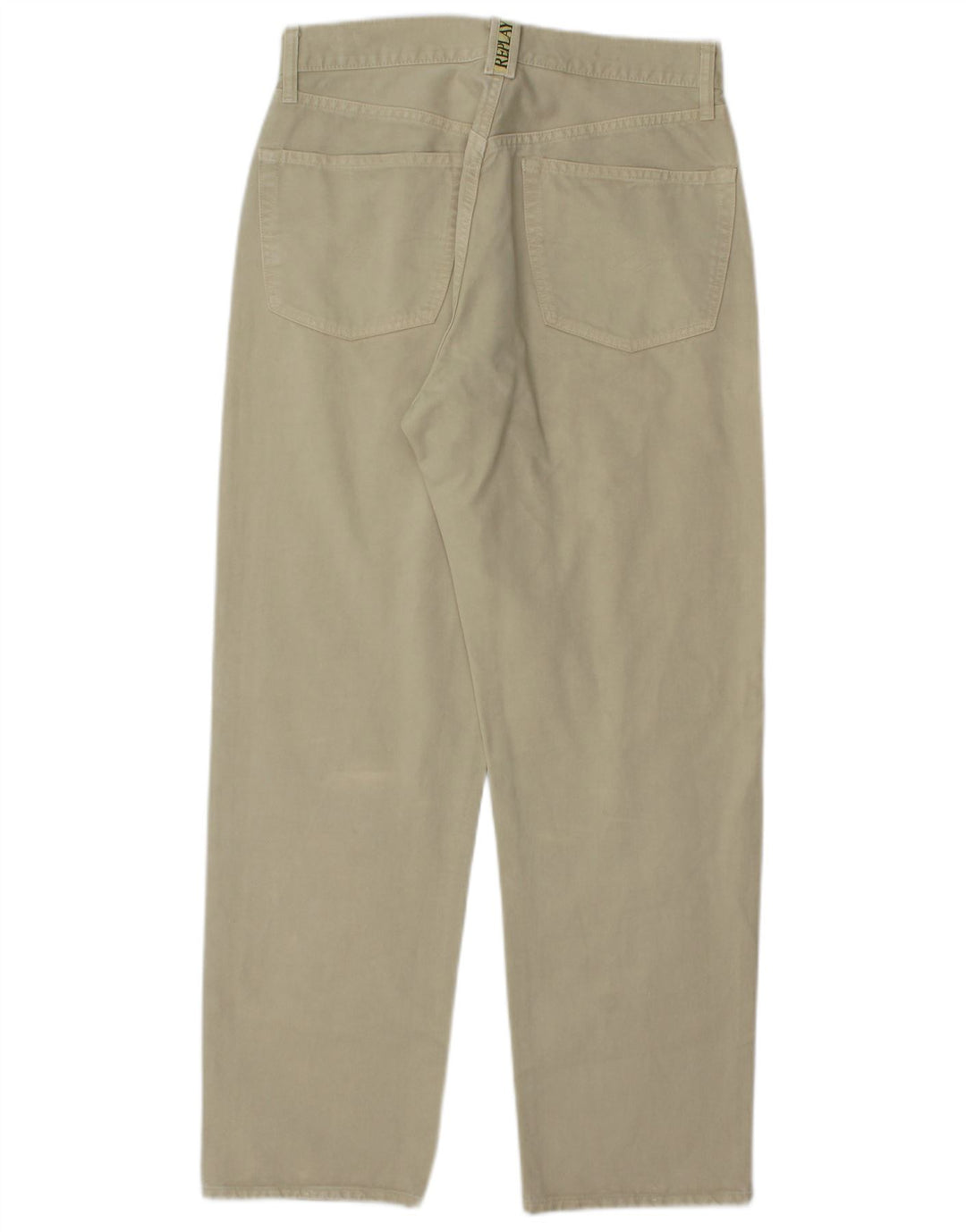 REPLAY Mens Tapered Casual Trousers W31 L30 Khaki Cotton