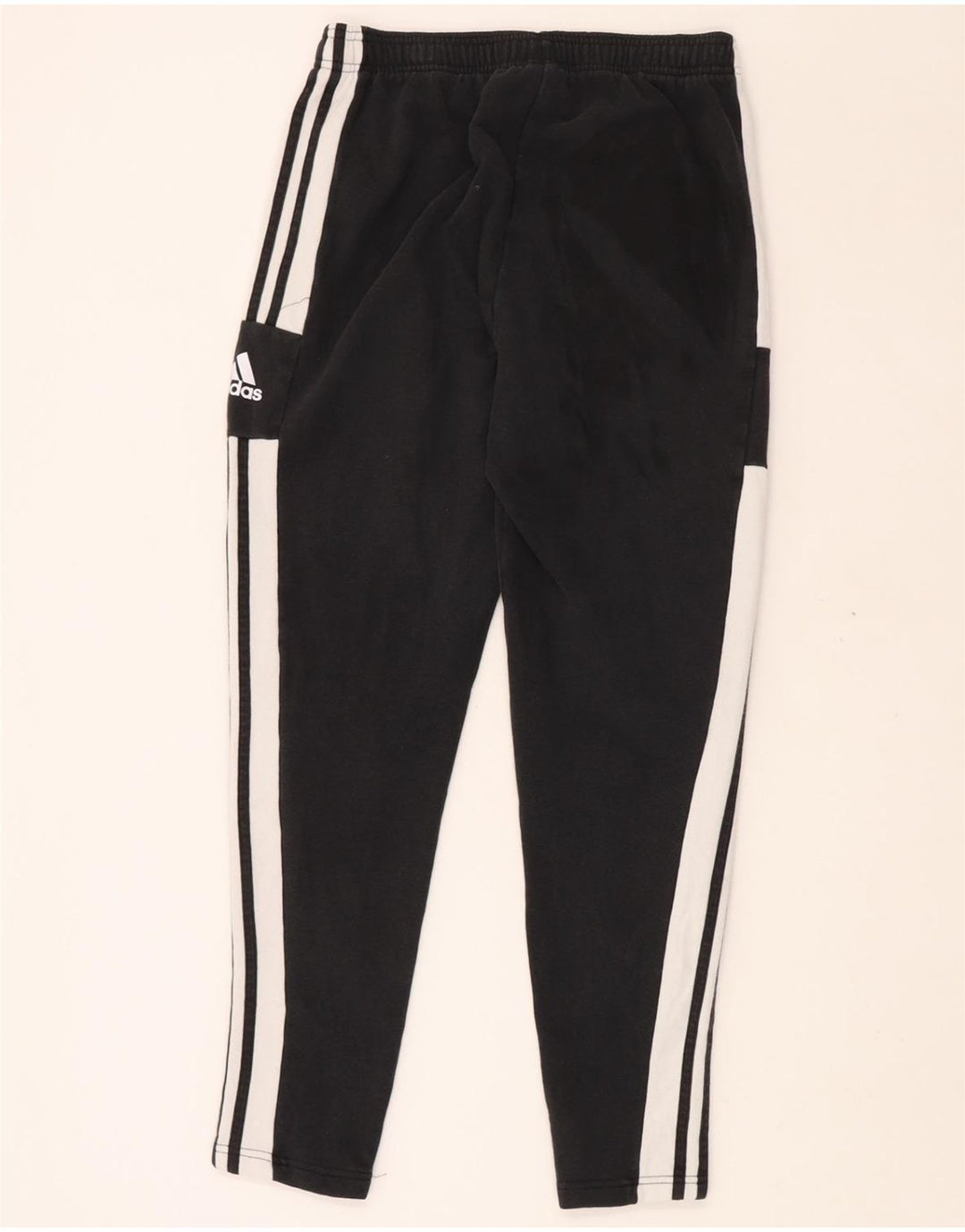 ADIDAS Mens Tracksuit Trousers Medium Black Cotton