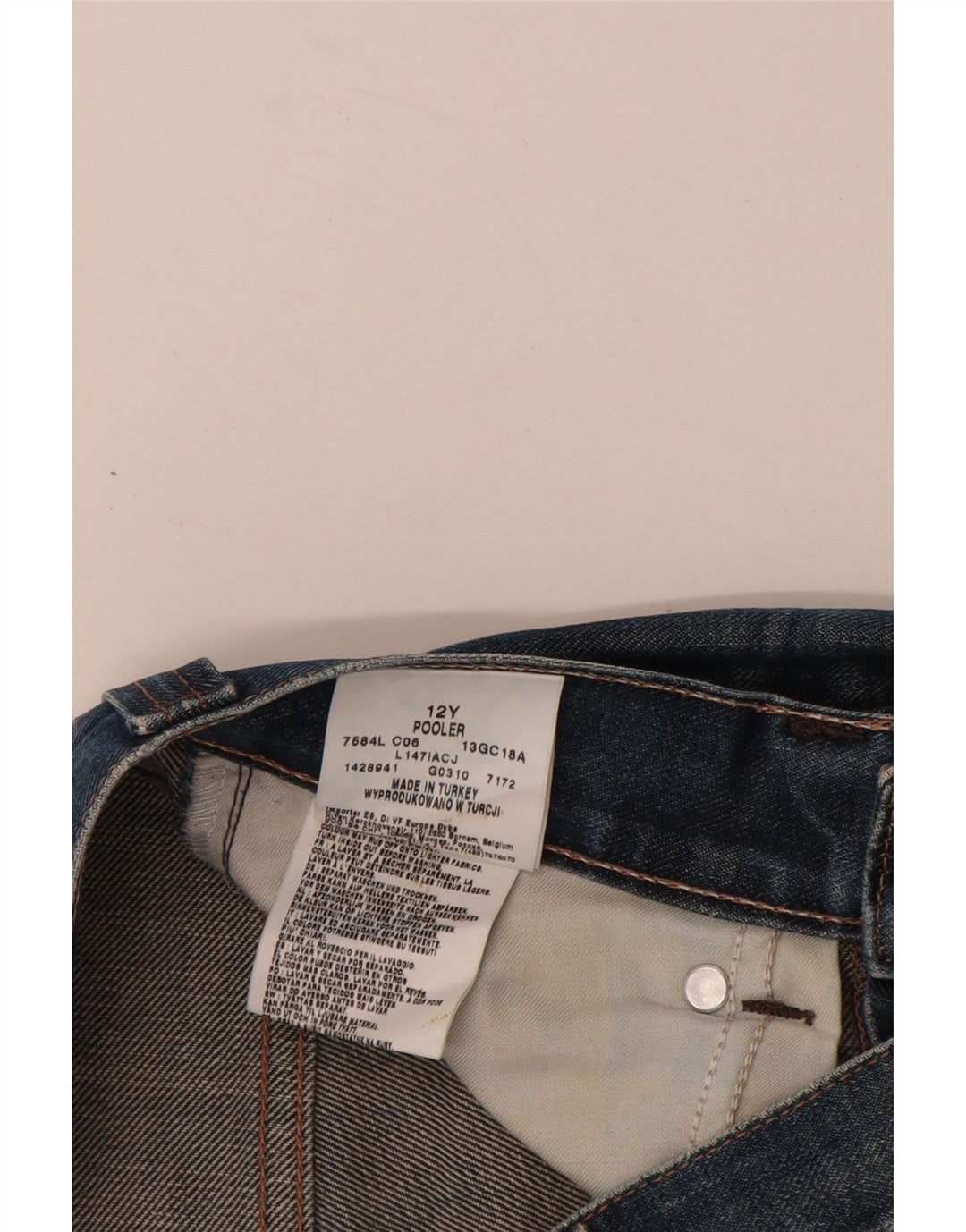 LEE Boys Distressed Slim Jeans 11-12 Years W26 L30 Blue Cotton