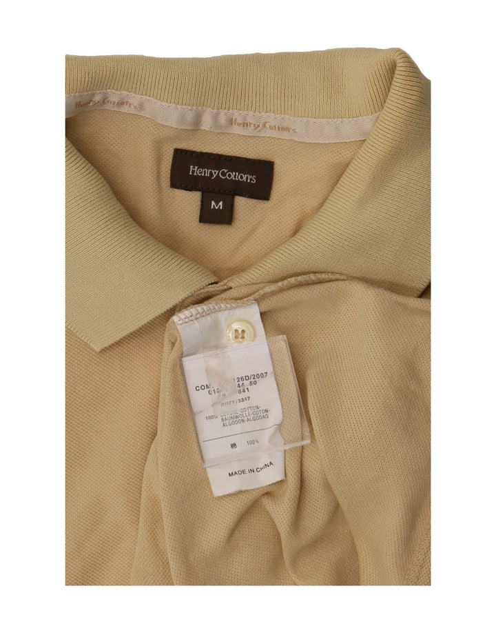 HENRY COTTONS Mens Polo Shirt Medium Beige Cotton Vintage Henry Cottons and Second-Hand Henry Cottons from Messina Hembry 