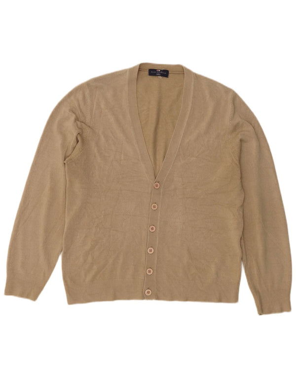 Marks & Spencer Womens Blue Harbour Cardigan Sweater UK 12 Medium Beige