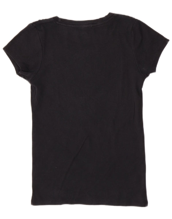 Liu Jo Womens Graphic T-Shirt Top UK 14 Large Black Cotton