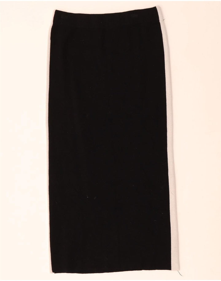 ZARA Womens High Waist Midi Skirt Small W26  Black