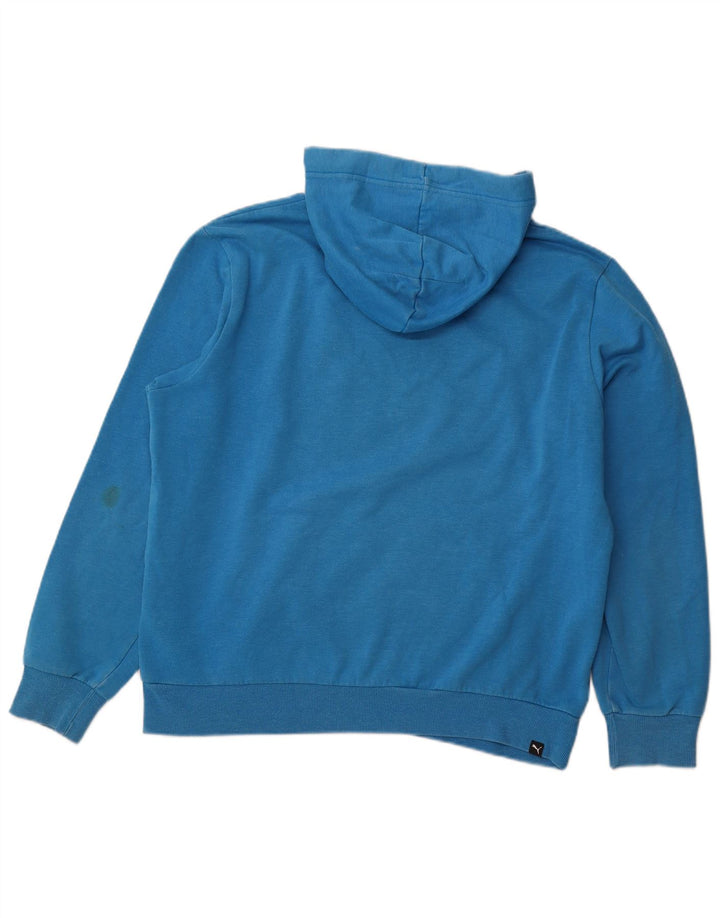 PUMA Mens Graphic Hoodie Jumper Large Blue