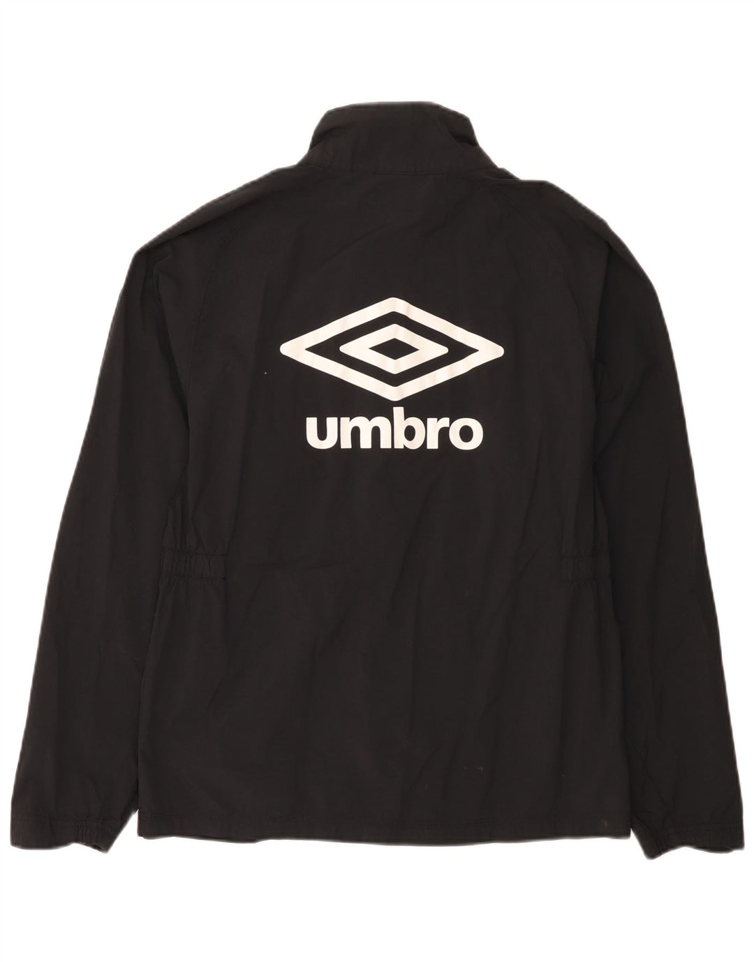 Umbro Womens Graphic Rain Jacket UK 14 Medium Black Nylon