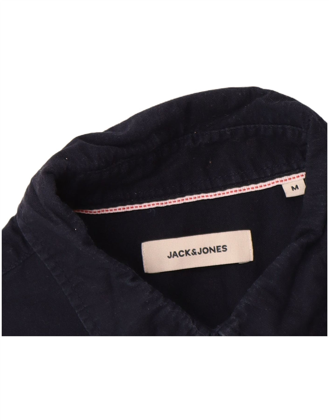 Jack & Jones Mens Shirt Medium Navy Blue Cotton