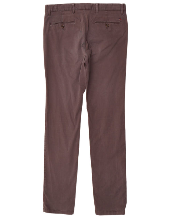 TOMMY HILFIGER Mens Slim Chino Trousers W33 L34 Grey Cotton
