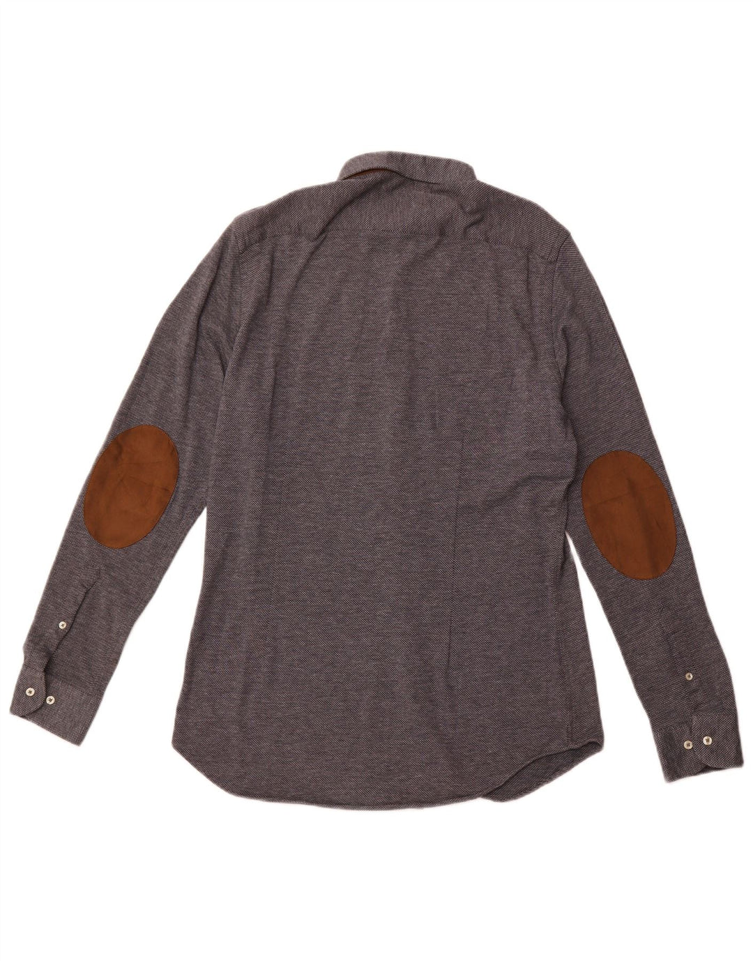 ZARA Mens Slim Fit Shirt Large Navy Blue Spotted