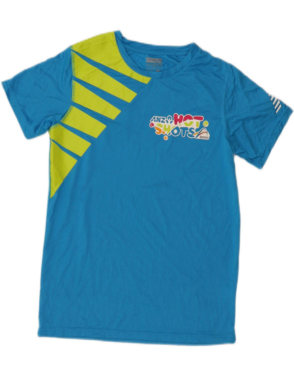 New Balance Boys Graphic T-Shirt Top 15-16 Years 2XL Blue Colourblock