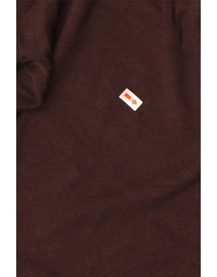 HOBBS Womens Boat Neck Jumper Sweater UK 12 Medium Brown New Wool