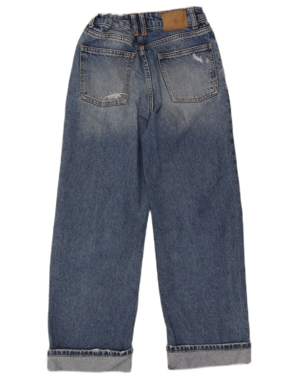 Zara Girls Loose Jeans 11-12 Years W25 L23 Blue Cotton