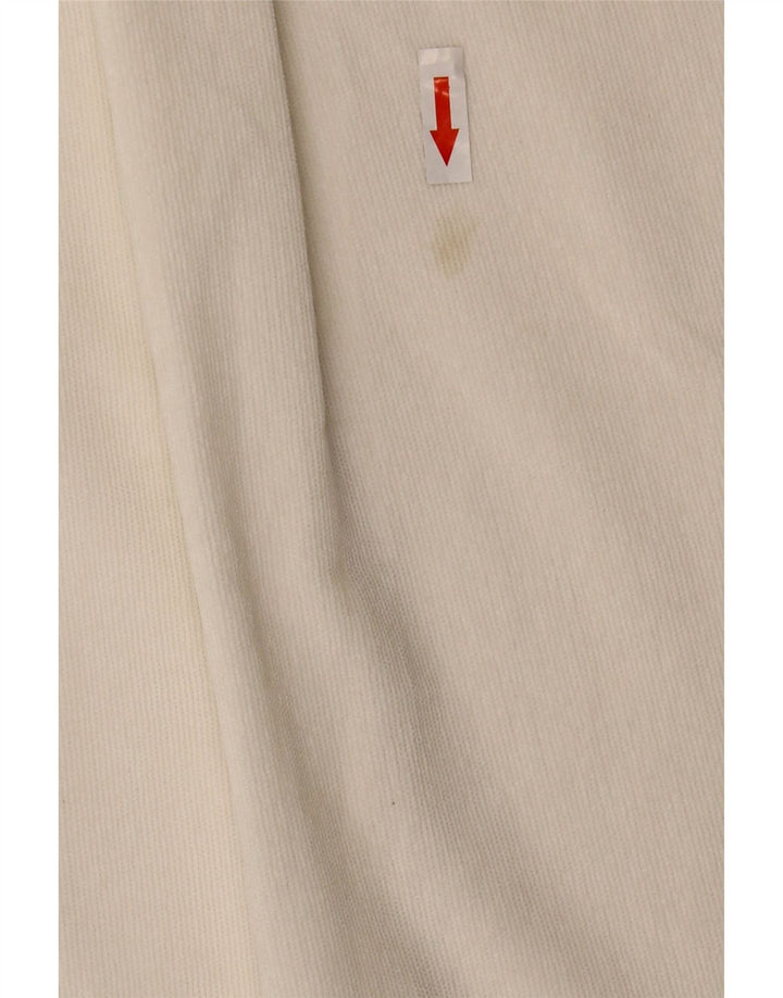 Zara Womens Oversized Corduroy Shirt UK 10 Small White Polyester