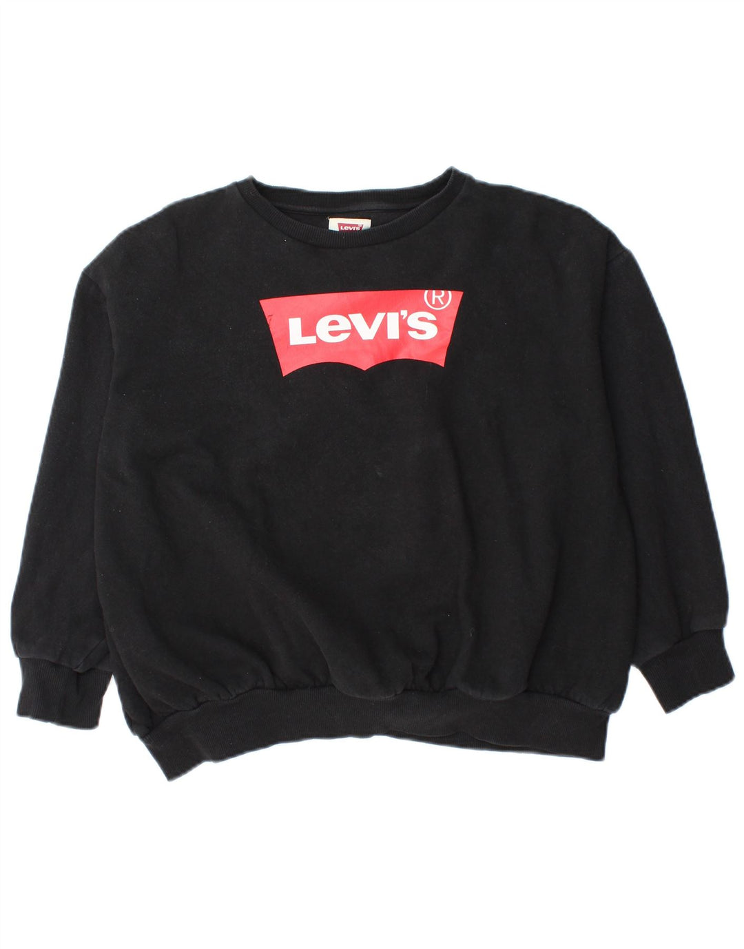 Levi's Girls Oversized Graphic Sweatshirt Jumper 12-13 Years Large Black