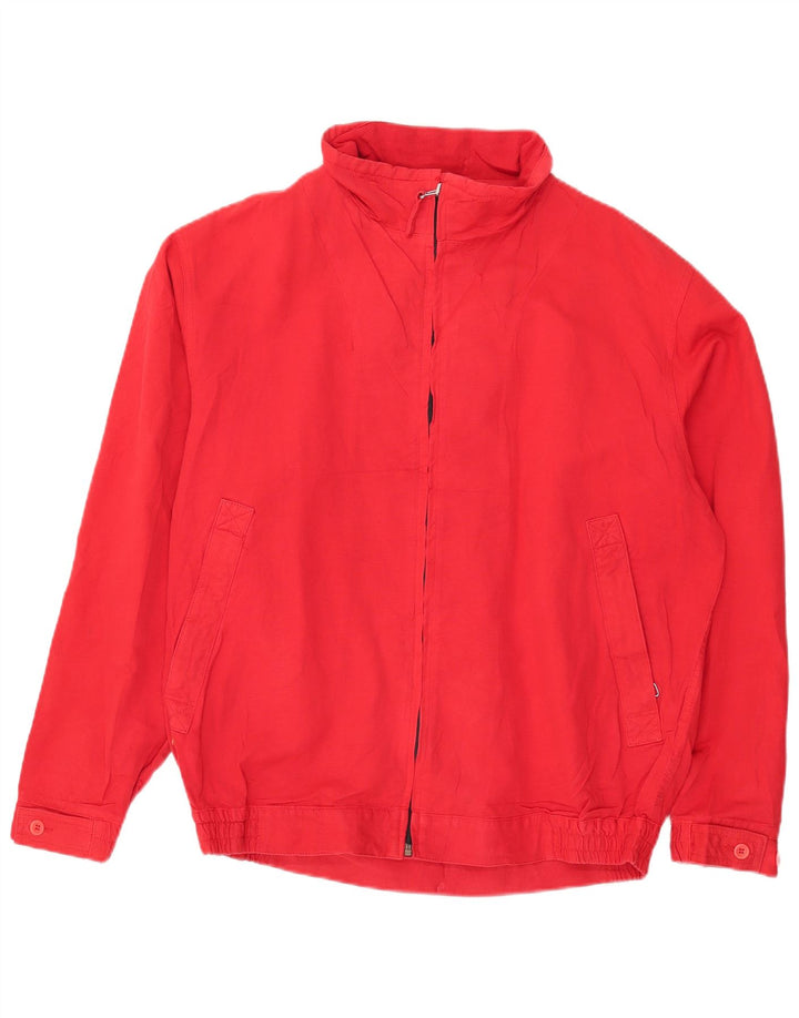 Vintage Mens Bomber Jacket UK 40 Large Red Cotton