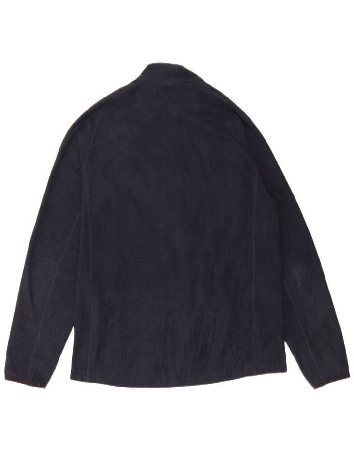 Champion Womens Fleece Jacket UK 14 Medium Navy Blue Polyester