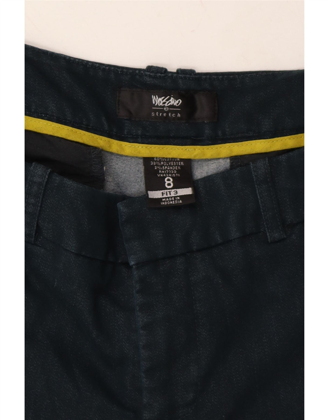 MOSSIMO Womens Stretch Chino Shorts US 8 Medium W30  Navy Blue Cotton Vintage Mossimo and Second-Hand Mossimo from Messina Hembry 